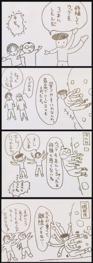 くにくにのぐだぐだ。クライミング4コマ漫画